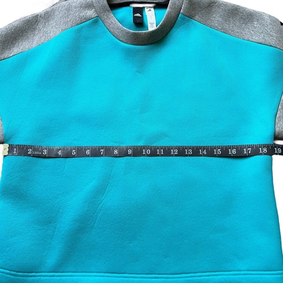 Adidas Ladies XS ZNE SS Crew Rec Sweatshirt Short Sleeve Training Shirt Blue 4-6 - Picture 5 of 8